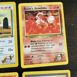 Pokemon Blaine's Common Gym Heroes set of 8 cards - Image 5