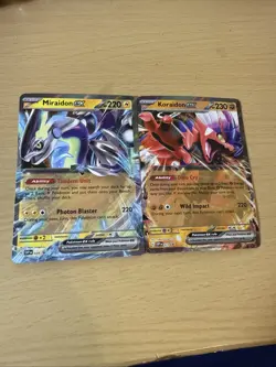 Miraidon ex 028 & Koraidon Ex 029 Sv: Scarlet & Violet Promo Cards Holo - Image 1