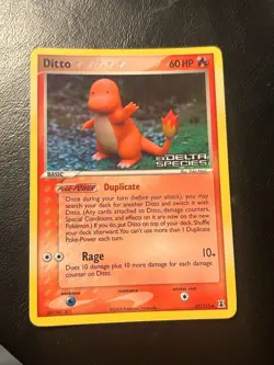 Ditto [Charmander] 37/113 EX Delta Species Pokemon Card Reverse Holo Rare - Lp - Image 1