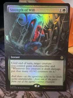 Strength of Will #267 FOIL EXTENDED NM/M MTG Spiderman Magic Card - Image 1