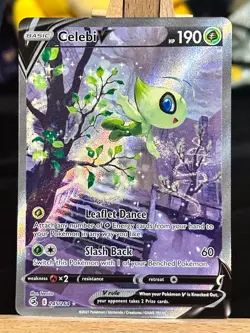 Celebi v 245/264 Alternate Full Art Pokemon Card Fusion Strike Ultra Rare NM - Image 2