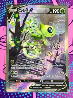 Celebi v 245/264 Alternate Full Art Pokemon Card Fusion Strike Ultra Rare NM - Image 3