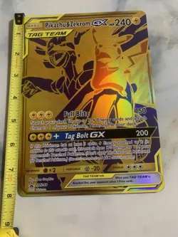 Pikachu & Zekrom GX SM248 Black Star Jumbo Promo Cards Holo TAG TEAM - Image 2