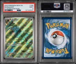 Pokemon TCG Bulbasaur 151 Illustration Rare Card 166/165 PSA 9 - Image 3