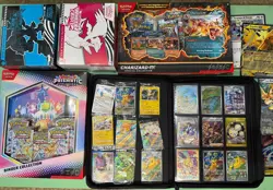 my pokemon trading card collection including mystery binder full of cards - Image 1