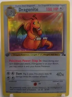 **Custom-Made**Highest Quality,1st Ed. Dragonite #4,Holo"Display Card"" - Image 1
