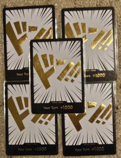 5x ONE PIECE CARD GAME GOLD DON!! SPECIAL TOURNAMENT WHITE & GOLD PROMO PRIZE - Image 1