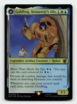Goldbug, Humanity's Ally Transformers FOIL Magic The Gathering Card - Image 1
