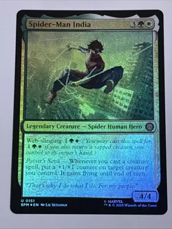 MTG Universes Beyond: Spider-man Spider-Man India Foil 0151 NM - Image 1