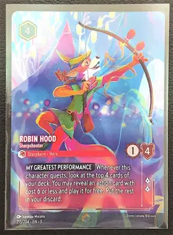 Robin Hood - Sharpshooter - 215/204 - Enchanted - Holo Foil Disney Lorcana - Image 1