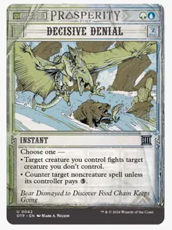 Decisive Denial FOIL | Breaking News Showcase | OTP | MTG | Pioneer Counterspell - Image 1