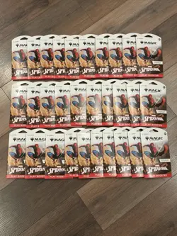 Magic The Gathering Marvel Spider-Man Sleeved Play Booster Pack Lot Of 30 - Image 1