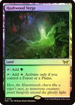 Hushwood Verge R Duskmourn: House of Horror 261 NM FOIL - Image 1