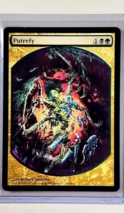 2006 MTG Magic the Gathering Textless Art Promo Players Rewards Putrefy - Image 1