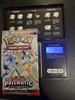 God PackU 21.2g Pokemon TCG Prismatic Evolutions Booster Pack! Non Heavy - Image 1