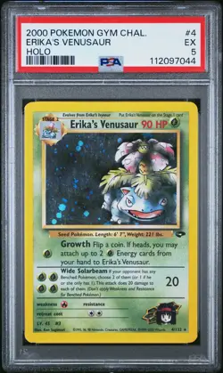 2000 POKEMON GYM CHALLENGE HOLO #4 ERIKA'S VENUSAUR PSA 5 - Image 1