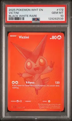 PSA 10 Victini BWR 172/086 Black White Rare - White Flare English Pokemon - USA - Image 1