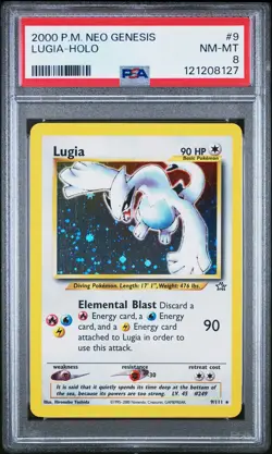 2000 POKEMON NEO GENESIS #9 LUGIA-HOLO PSA 8 - Image 1
