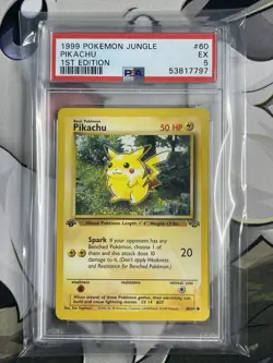 Pokemon 1999 Jungle 1st Edition Pikachu Eevee Meowth & Jigglypuff PSA Graded Lot - Image 4