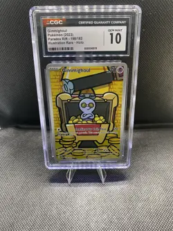 Gimmighoul 198/182 Illustration Rare CGC 10 GEM MINT Paradox Rift Pokemon - Image 1