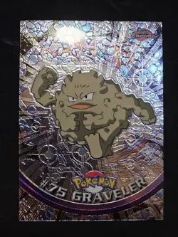 2000 TOPPS CHROME POKEMON T.V. #75 GRAVELER Holo Foil - Image 1