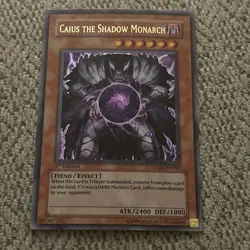 Yugioh Caius the Shadow Monarch - SDDE-EN001 Ultra Rare 1st Edition VLP - Image 1
