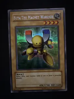 Yugioh Beta The Magnet Warrior DOR-002 Prismatic Secret Rare - Image 1