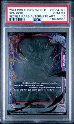 2024 DRAGON BALL SUPER CARD GAME FUSION WORLD ULTRA LIMIT SON GOKU PSA 10 - Image 1