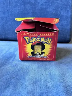 NEW Pokemon Limited Edition 23K Gold-Plated Pikachu Trading Card w/ Pokeball Toy - Image 2