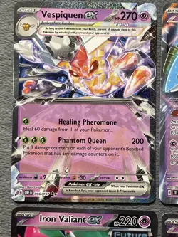 Psychic Pokemon Cards ex Lot Alakazam Mimikyu Iron Crown Scream Tail Vespiquen + - Image 2