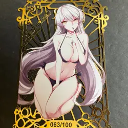 Goddess Story Gold METAL Card - Maiden Party - Serial Number #/100! Kiana Anime - Image 1