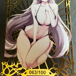 Goddess Story Gold METAL Card - Maiden Party - Serial Number #/100! Kiana Anime - Image 3