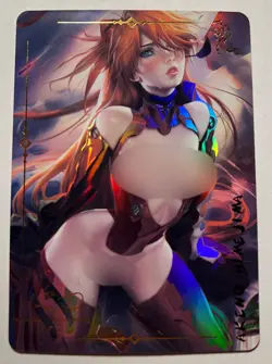 SEXY HEROINE WAIFU Asuka EVANGELION ACG PREMIUM HOLOFOIL CARD NM - Image 1