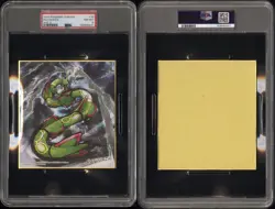 Rayquaza Pokemon Center Card Shikishi Art Board 2019 Japanese Nintendo PSA 8 - Image 2