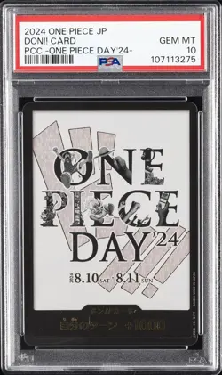 2024 ONE PIECE JAPANESE PREMIUM COLLECTION ONE PIECE DAY'24 DON!! CARD PSA 10 - Image 1