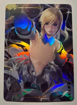 SEXY HEROINE WAIFU Saber FATE ACG PREMIUM HOLOFOIL CARD NM - Image 1