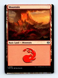 #284 2025 Tarkir: Dragonstorm Mountain Common MISCUT - Image 1