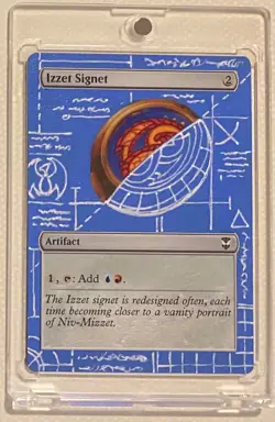 IZZET SIGNET (NCC) MTG Magic Hand Painted Altered Extended Full BLUEPRINT Art - Image 1