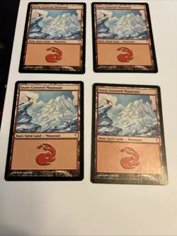 4X Snow-Covered Mountain [Coldsnap] Magic MTG SP - Image 3
