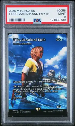 2025 MTG FINAL FANTASY: THROUGH THE AGES #0058 TIDUS, ZANARKAND FAYTH PSA 9 - Image 1
