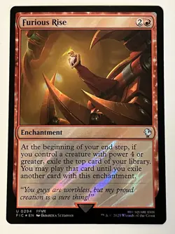 Furious Rise Surge Foil Commander: Final Fantasy MTG 0294 NM - Image 1