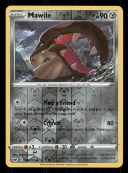 Mawile SWSH01: Sword & Shield Base Set #129/202 Common Reverse Holo Pokemon LP - Image 1