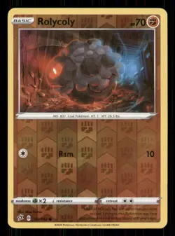 Rolycoly SWSH02: Rebel Clash #105/192 Common Reverse Holo Pokemon LP - Image 1