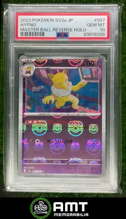 288 2023 Pokemon Scarlet & Violet Japanese Hypno Reverse Holo Master Ball PSA 10 - Image 1