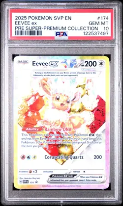 2025 POKEMON SVP EN-SV BLACK STAR PROMO #174 EEVEE EX PSA 10 - Image 1