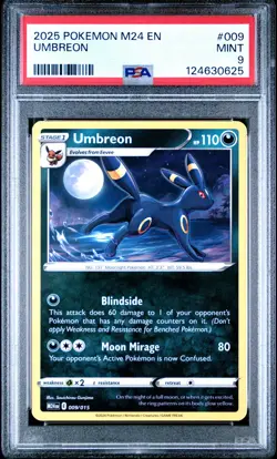 2025 POKEMON M24 EN-MCDONALD'S COLLECTION #009 UMBREON PSA 9 - Image 1