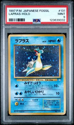 1997 POKEMON JAPANESE FOSSIL #131 LAPRAS-HOLO PSA 9 - Image 1