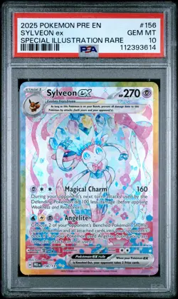 2025 POKEMON PRISMATIC EVOLUTIONS SPECIAL ILLUSTRATION RARE SYLVEON EX PSA 10 - Image 1