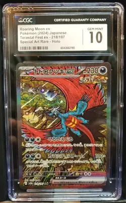 2024 Pokemon Japanese Roaring Moon EX 218/187 Tera Fest Holo SAR CGC 10 GEM MT - Image 1