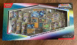 Pokemon TCG Prismatic Evolutions Lucario Ex + Tyranitar Ex Premium Collection - Image 1